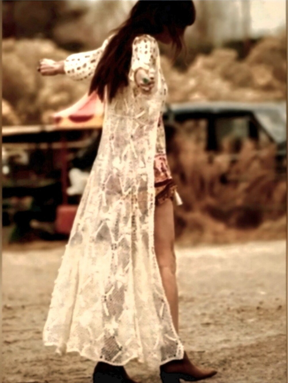 SPELL & THE GYPSY COLLECTIVE Stevie Crochet Maxi Dress | Vintage Rare Spell